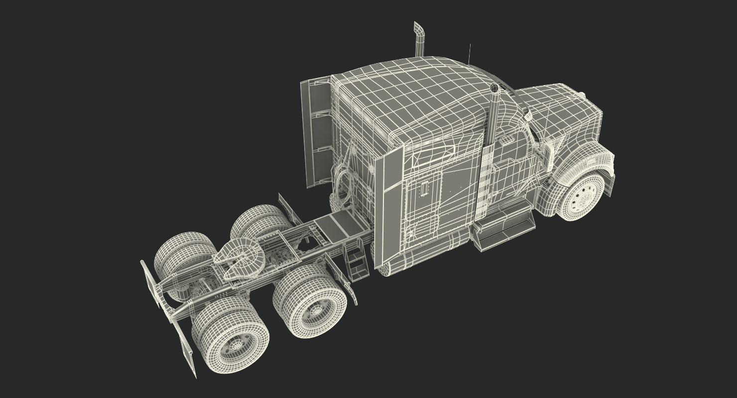 3D model Kenworth W990 Rigged