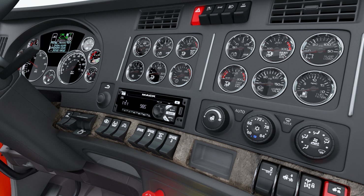 3D model Kenworth W990 Rigged