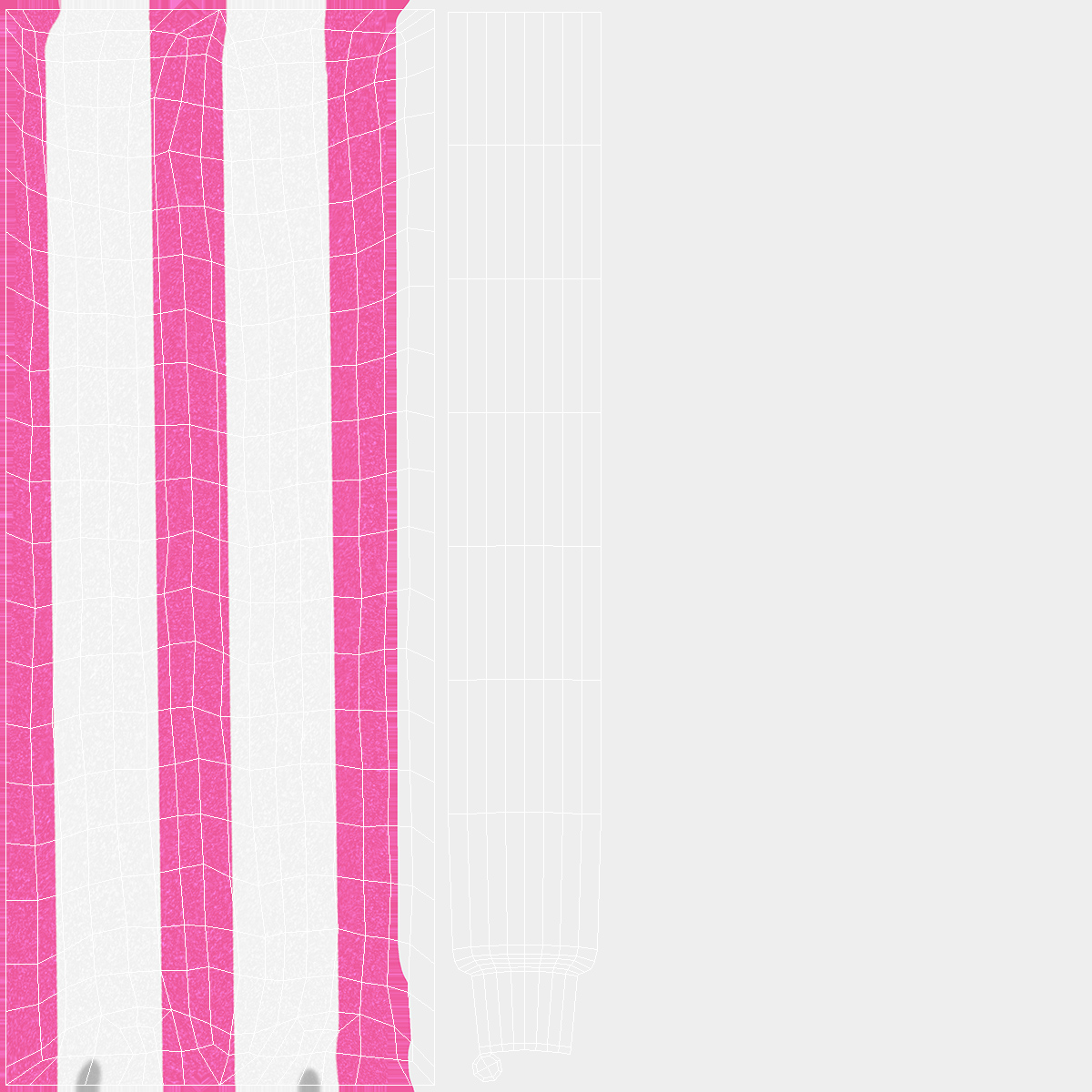 3D model Colorful Striped Lollipop on a Stick Set