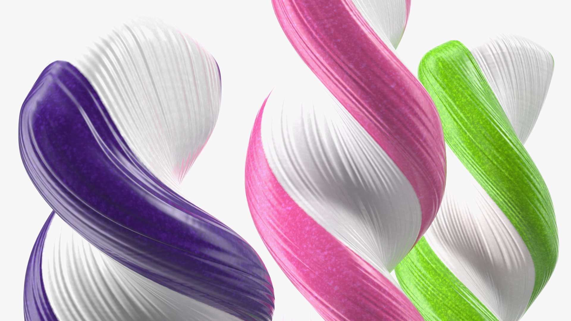 3D model Colorful Striped Lollipop on a Stick Set