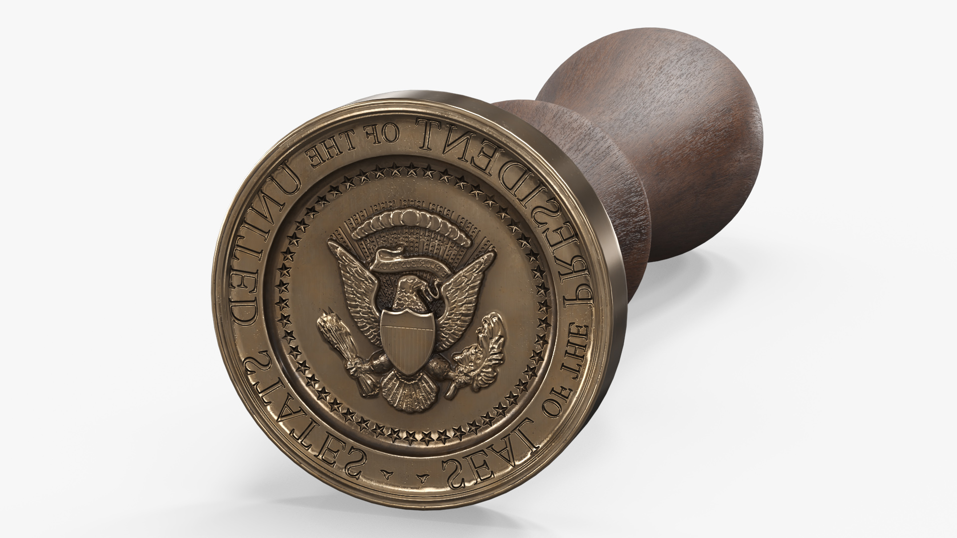 United States Presidential Seal Stamp Bronze - view 5