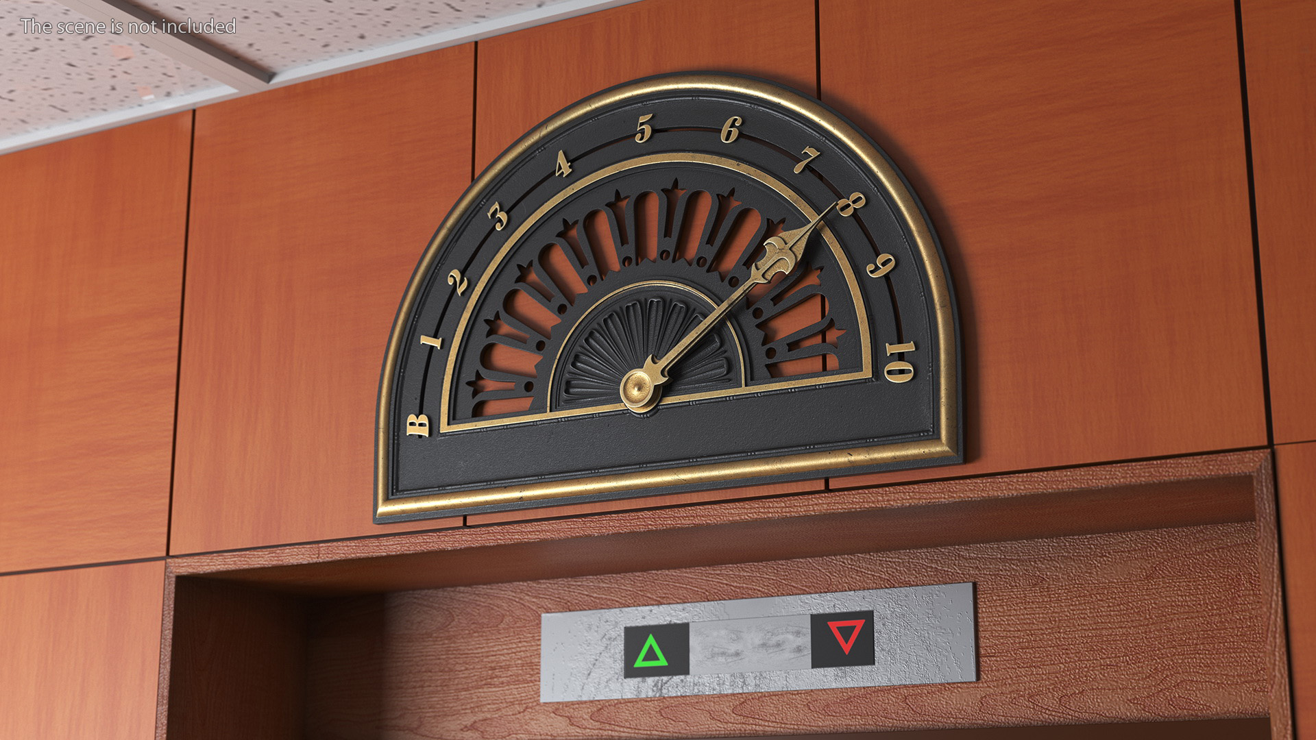 Vintage Elevator Floor Indicator 3D