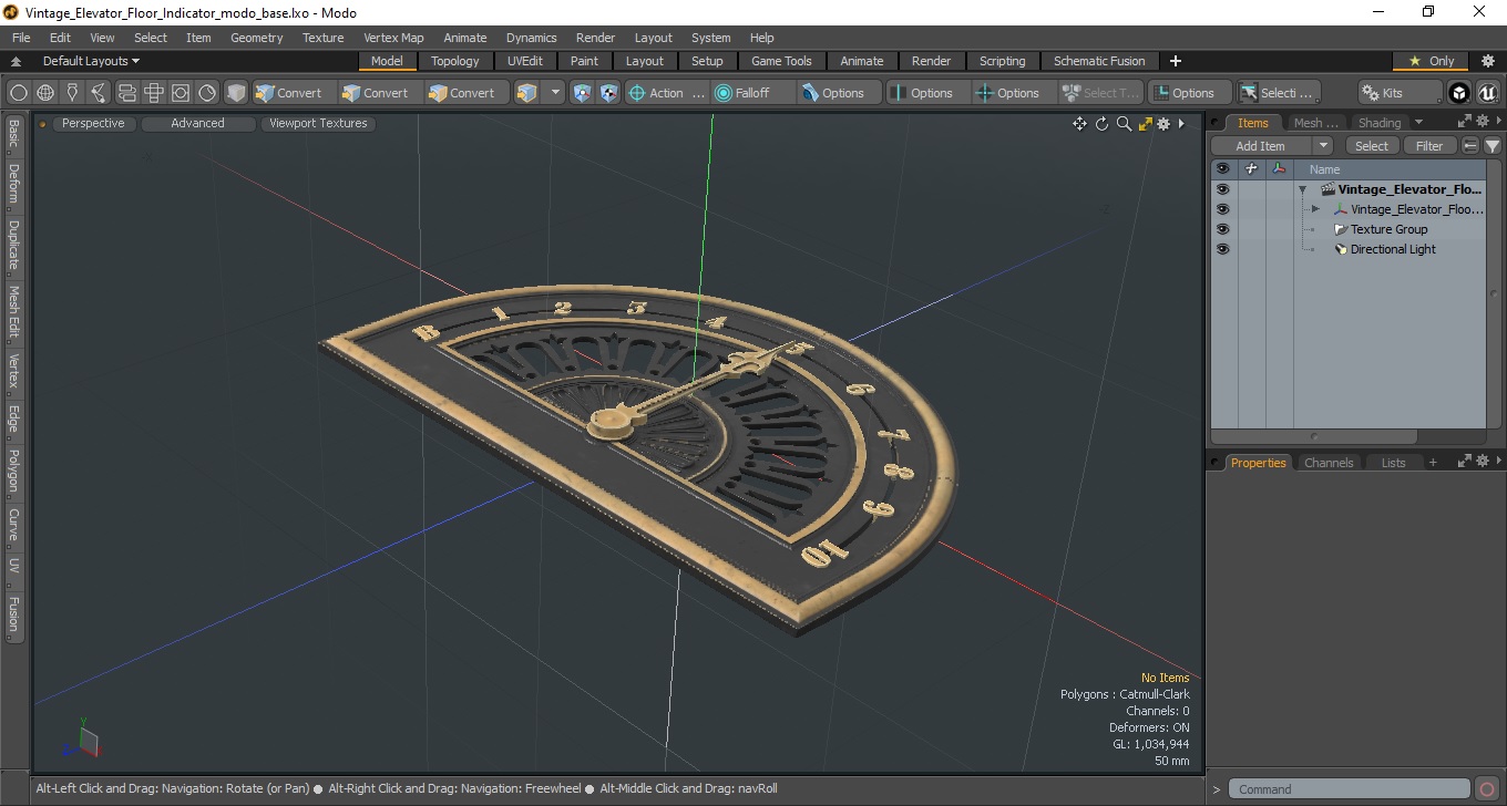 Vintage Elevator Floor Indicator 3D