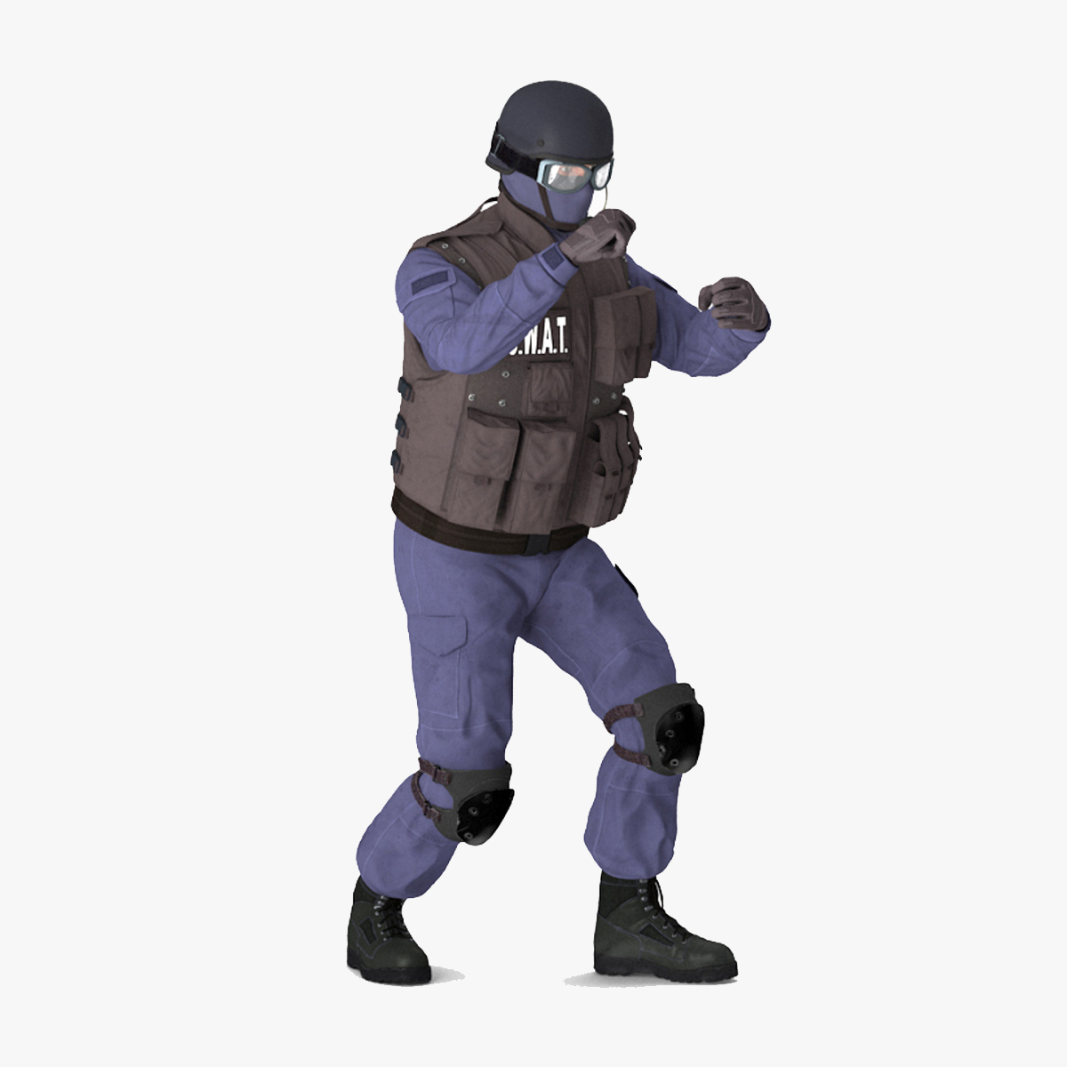 3D Swat Officer Rigged for Maya model