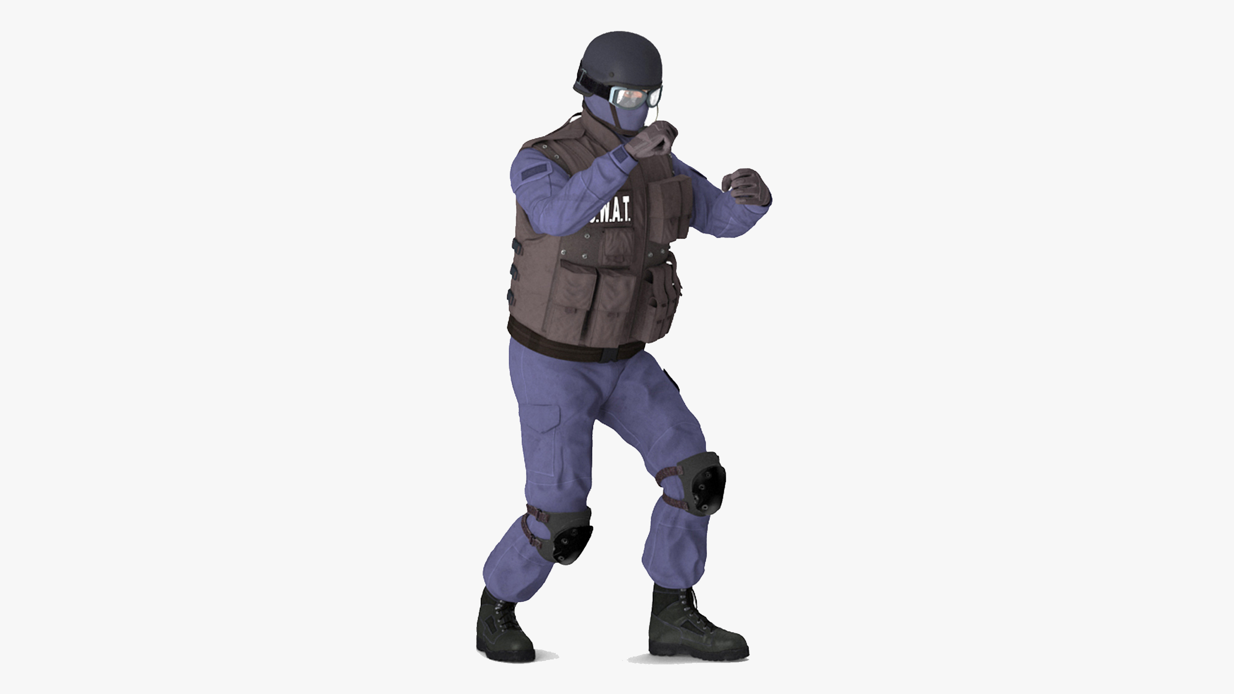 3D Swat Officer Rigged for Maya model