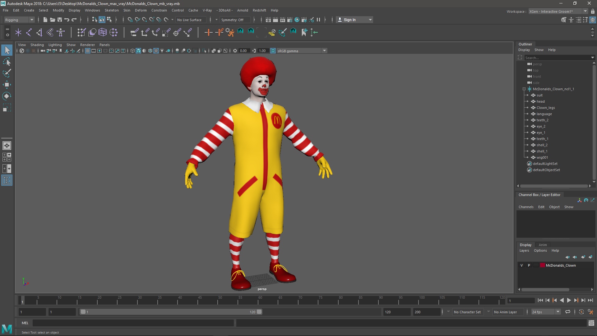 3D model McDonalds Clown