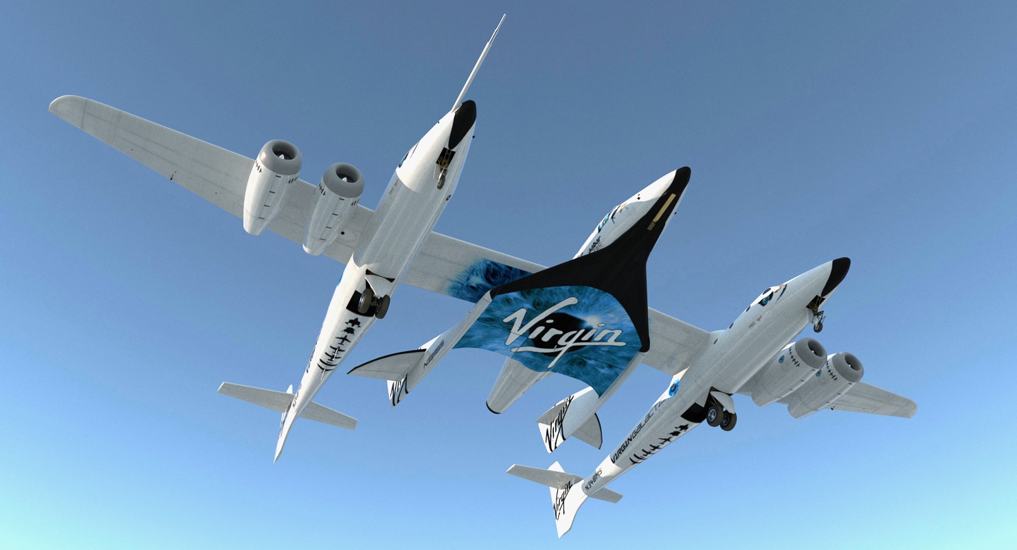 3D Virgin Galactic SpaceShipTwo model