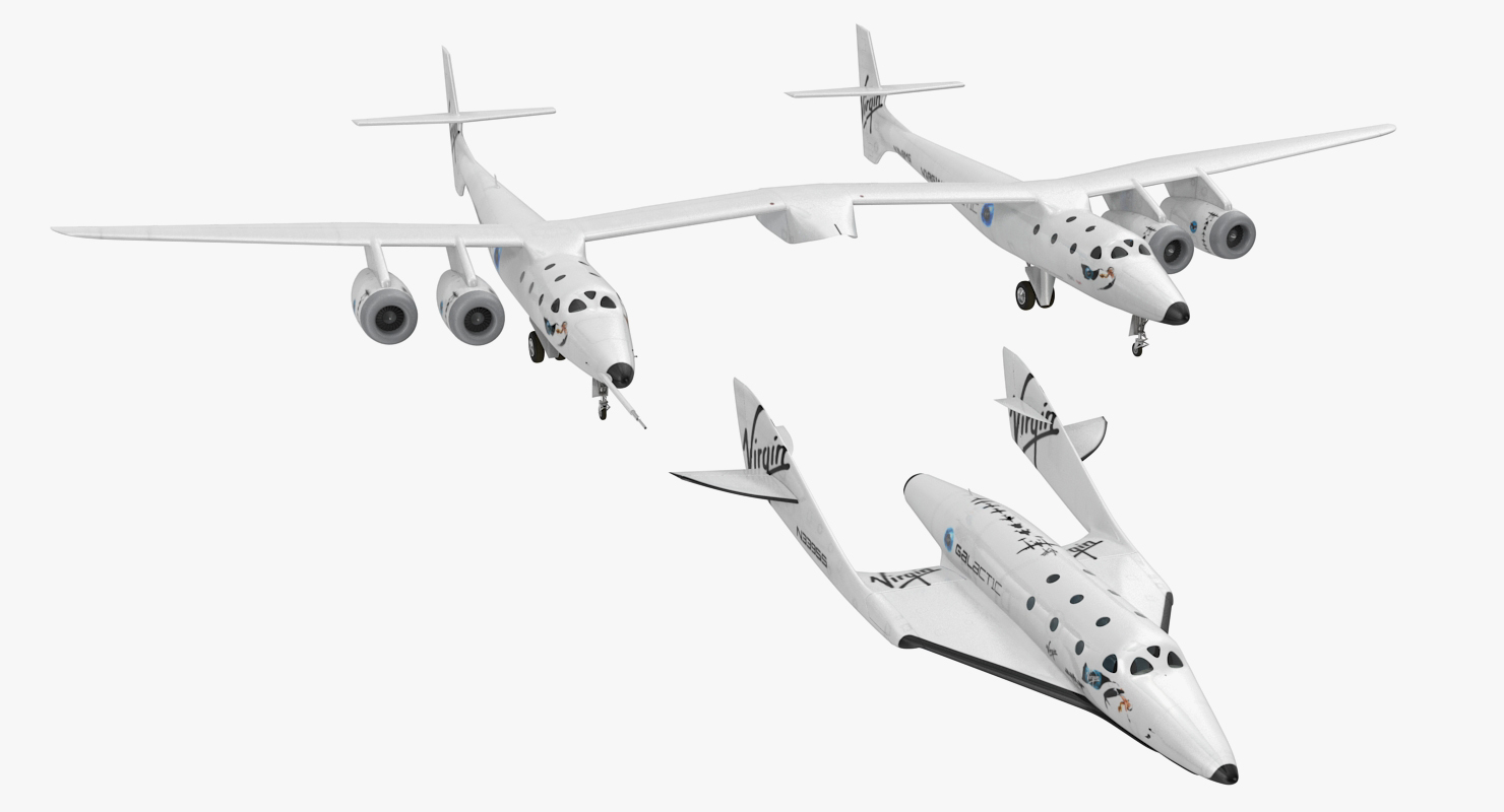3D Virgin Galactic SpaceShipTwo model