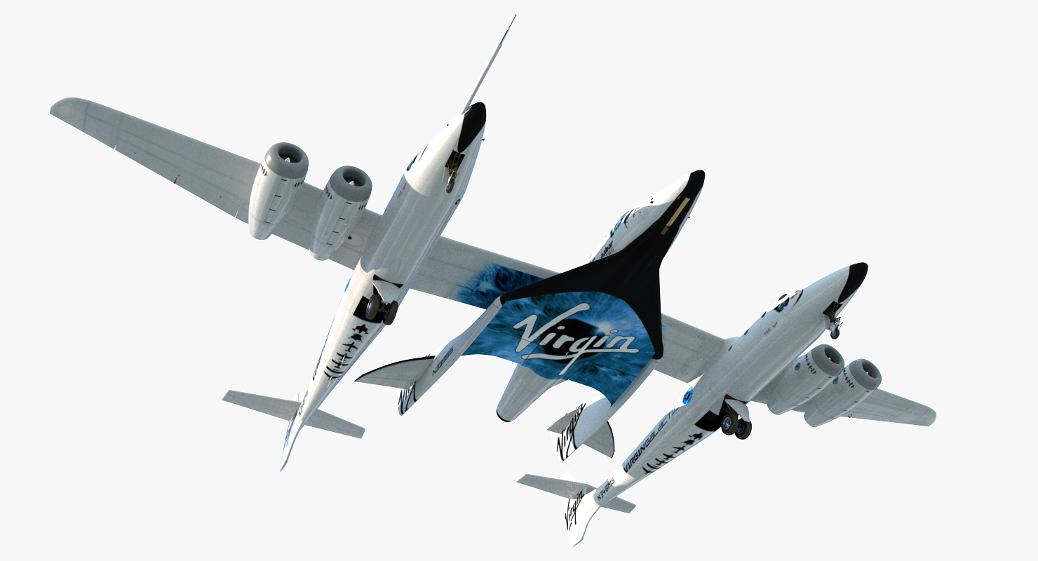3D Virgin Galactic SpaceShipTwo model