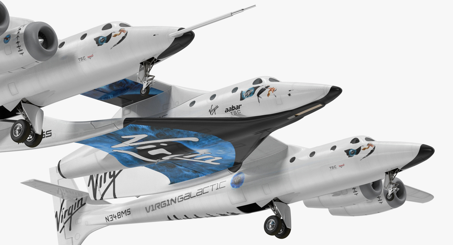 3D Virgin Galactic SpaceShipTwo model