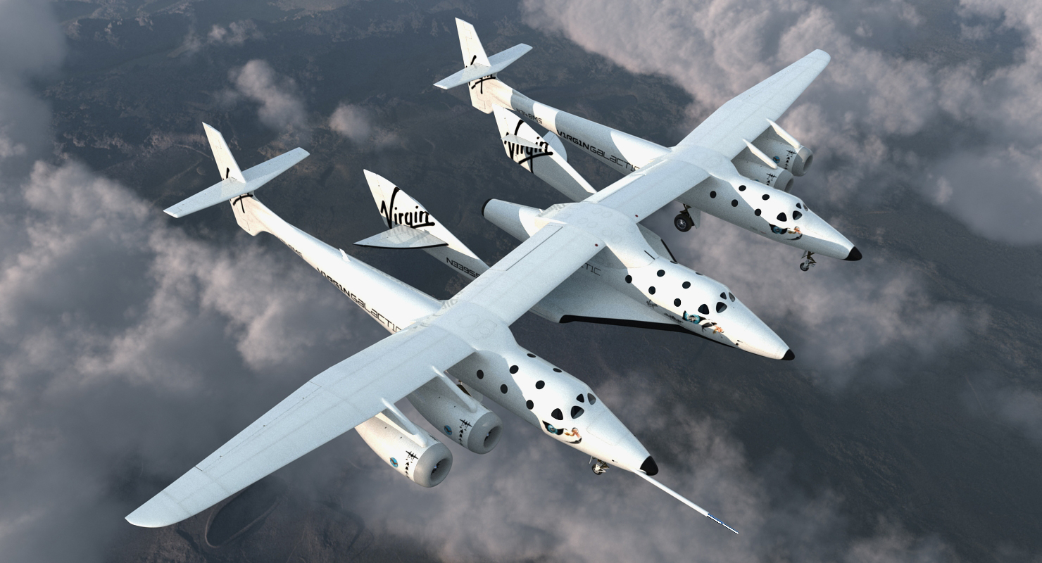 3D Virgin Galactic SpaceShipTwo model