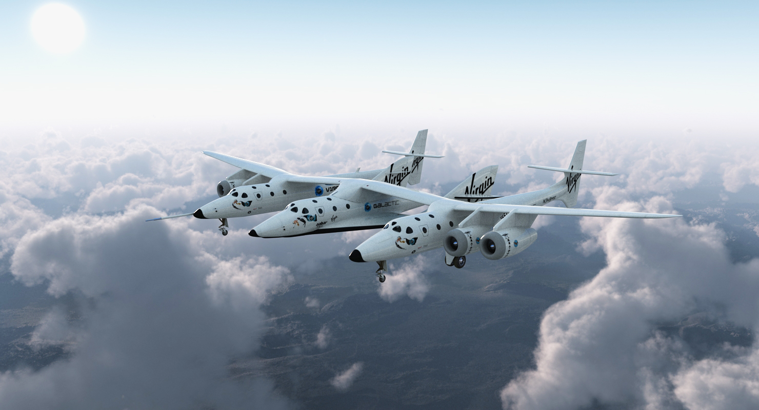 3D Virgin Galactic SpaceShipTwo model