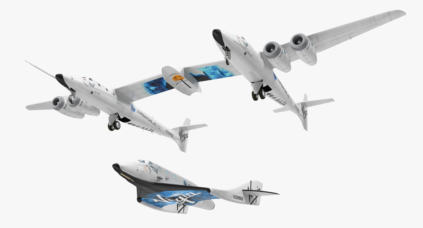 3D Virgin Galactic SpaceShipTwo model