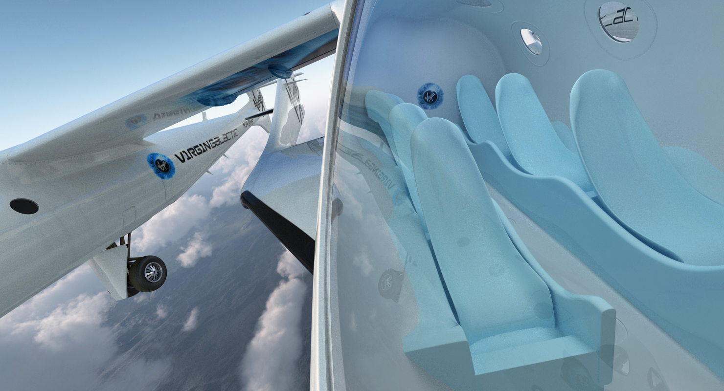3D Virgin Galactic SpaceShipTwo model