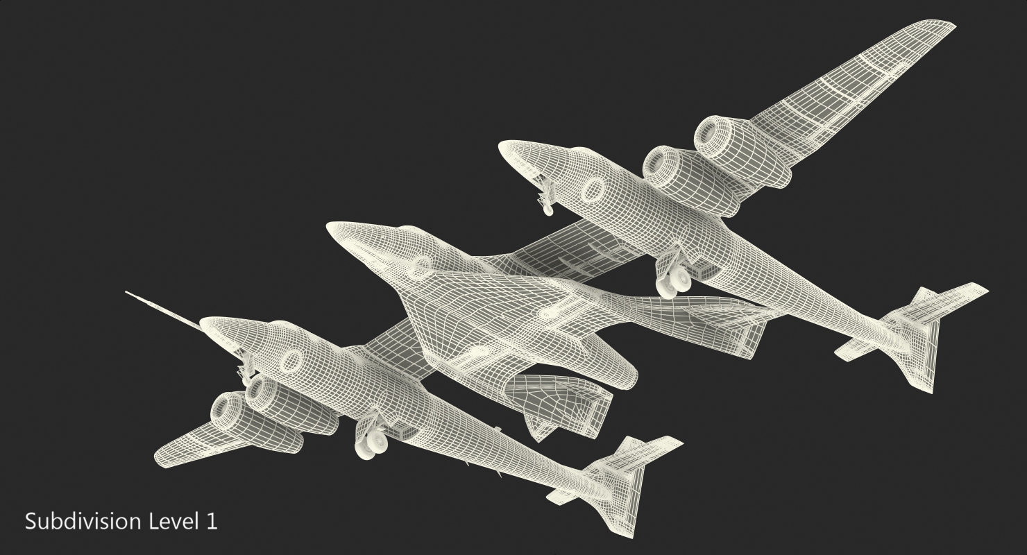 3D Virgin Galactic SpaceShipTwo model