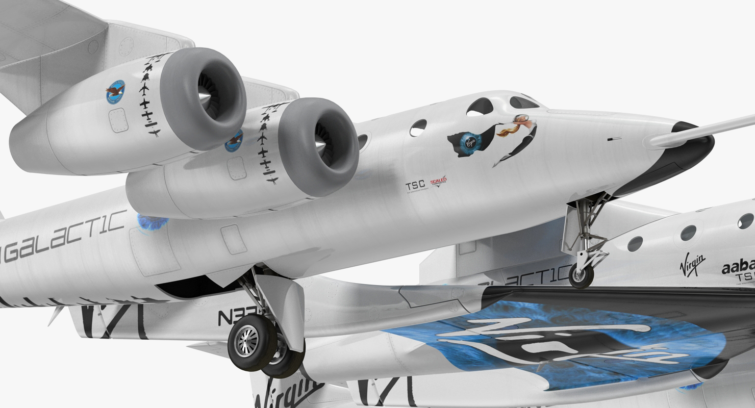 3D Virgin Galactic SpaceShipTwo model
