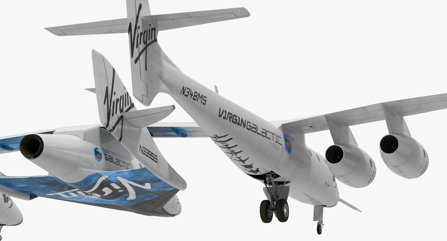 3D Virgin Galactic SpaceShipTwo model