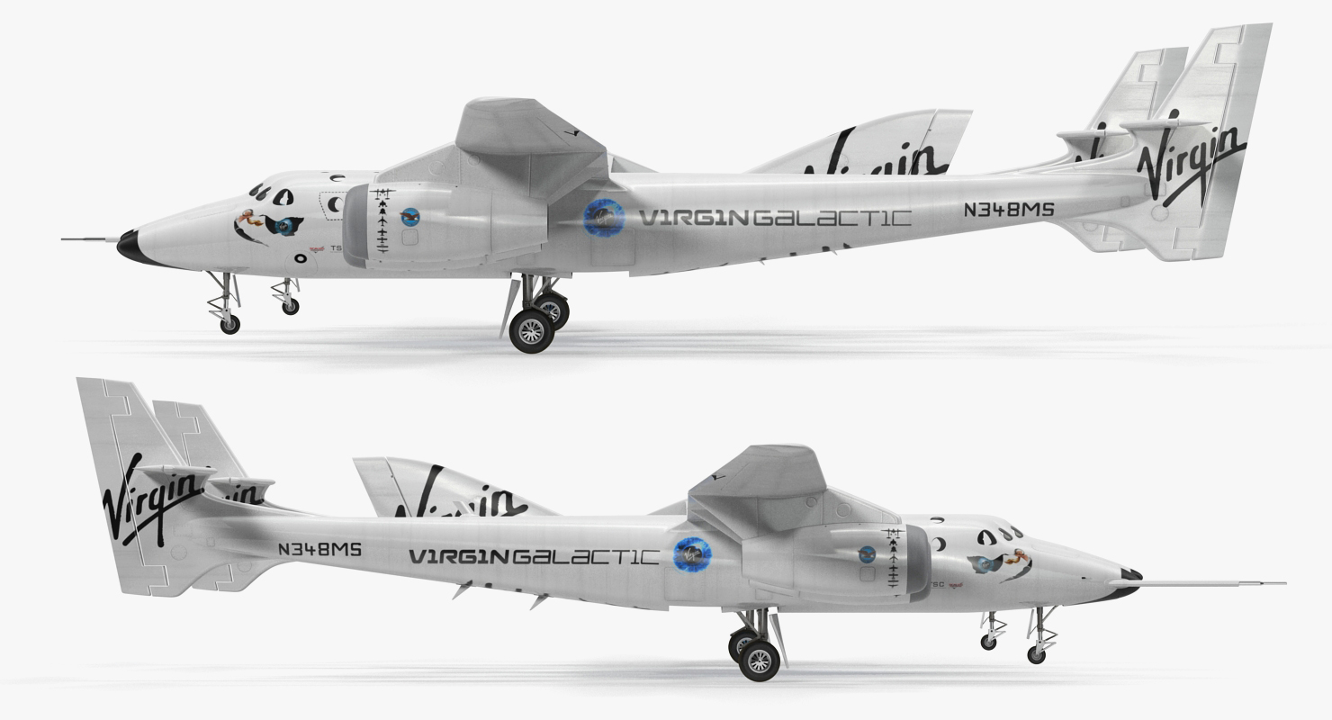 3D Virgin Galactic SpaceShipTwo model