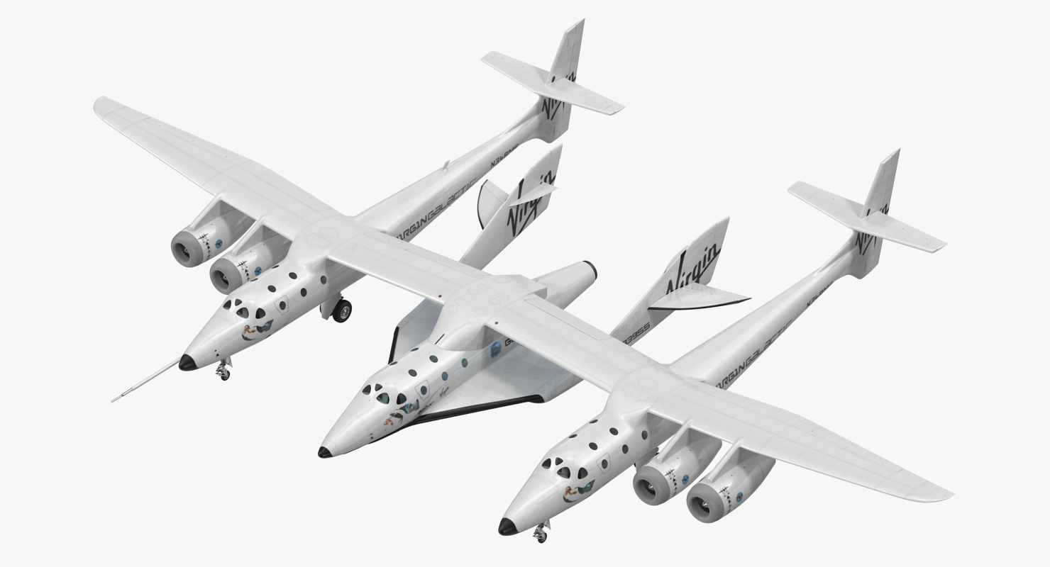 3D Virgin Galactic SpaceShipTwo model