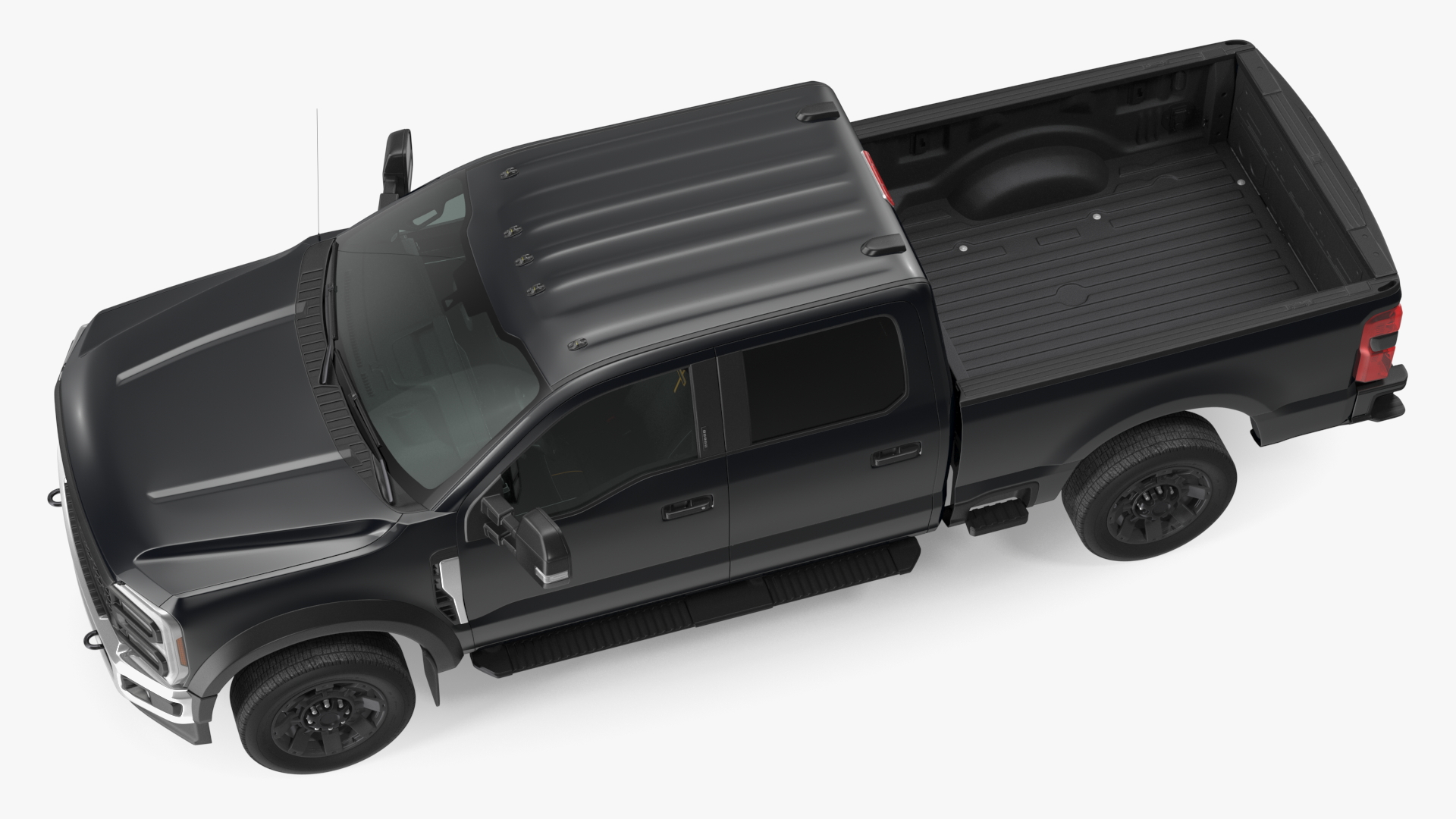Black Heavy Duty Pickup Truck 3D model