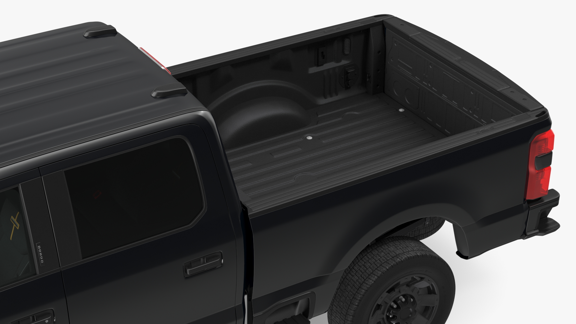 Black Heavy Duty Pickup Truck 3D model