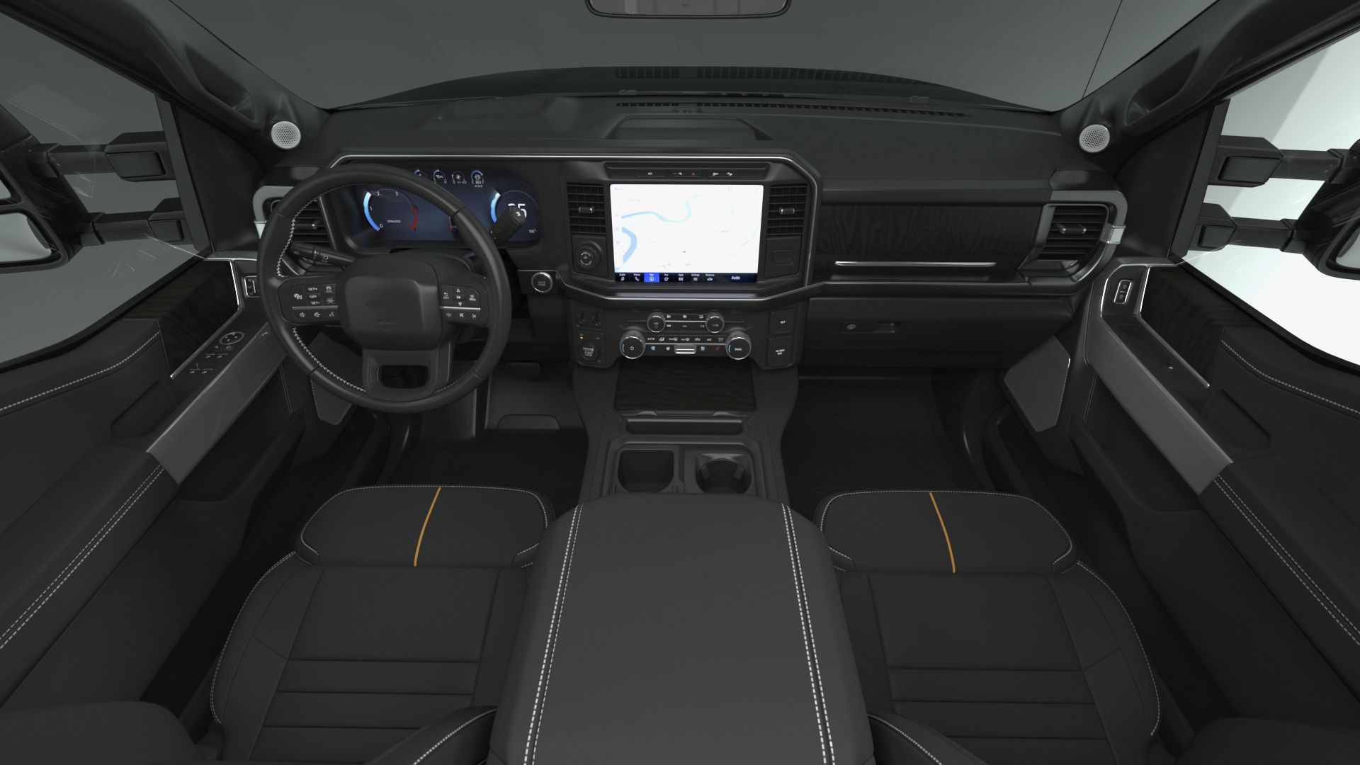 Black Heavy Duty Pickup Truck 3D model