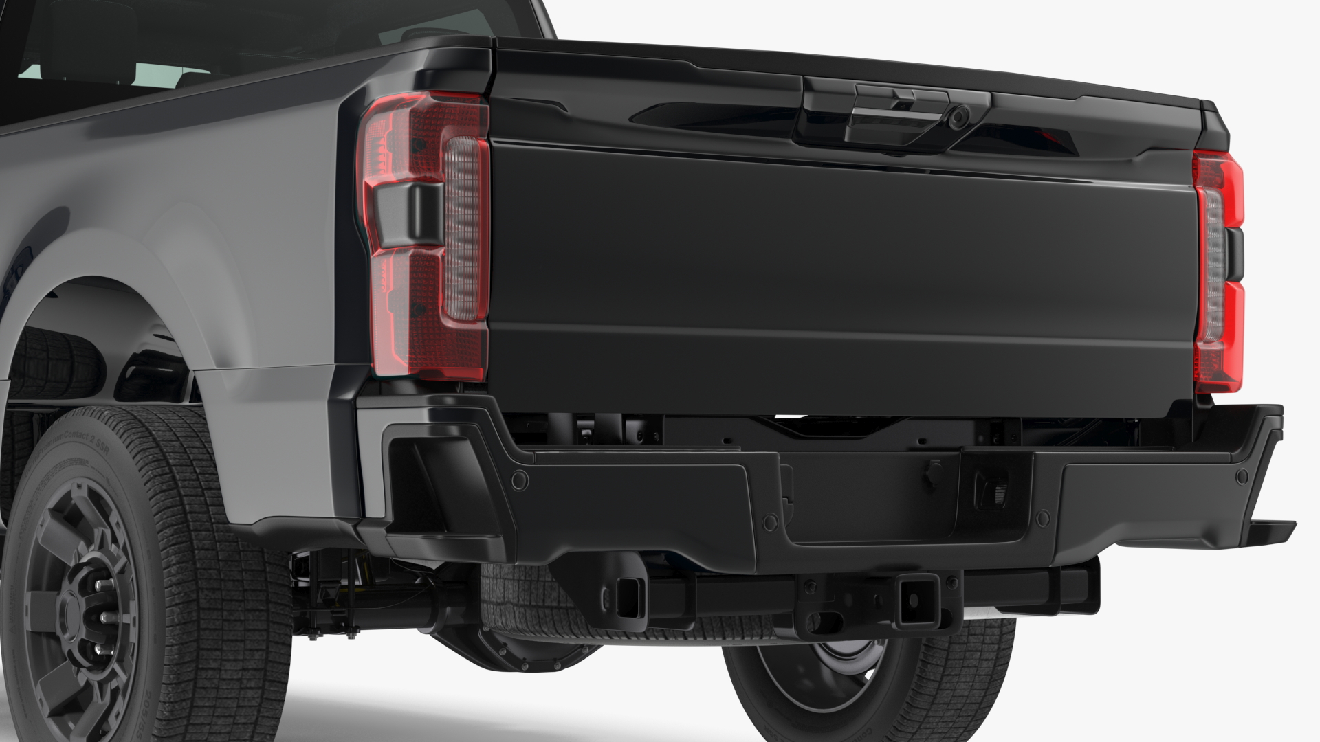 Black Heavy Duty Pickup Truck 3D model