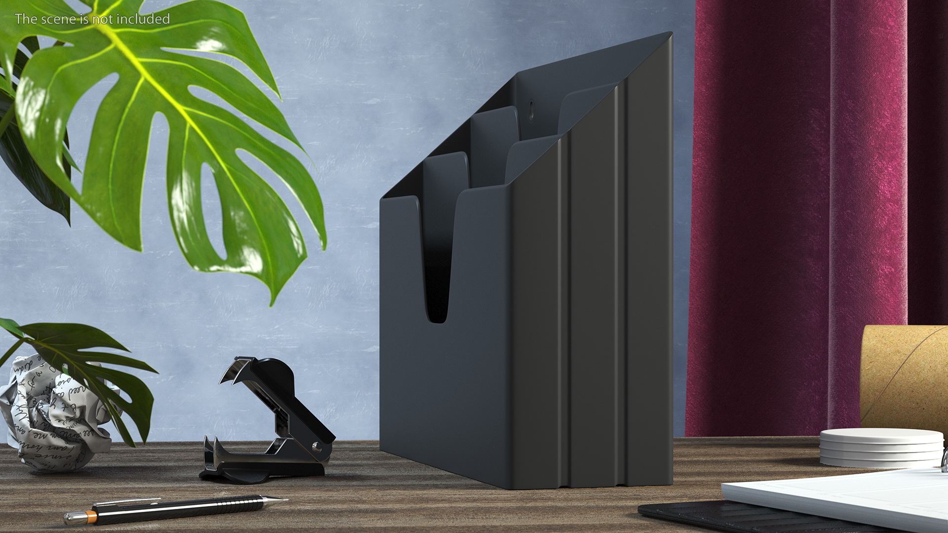 3D Horizontal Folder Organizer Black model