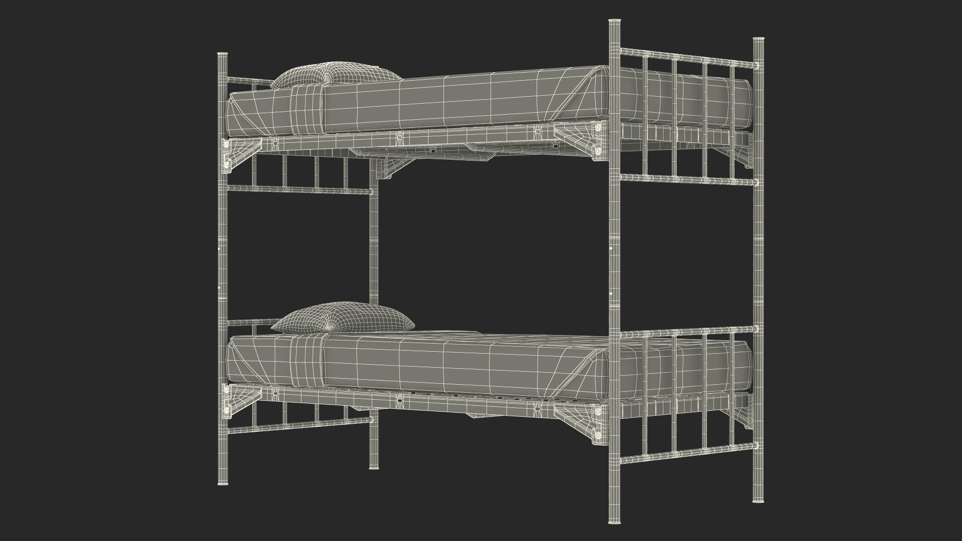 Military Bunk Bed Worn 3D