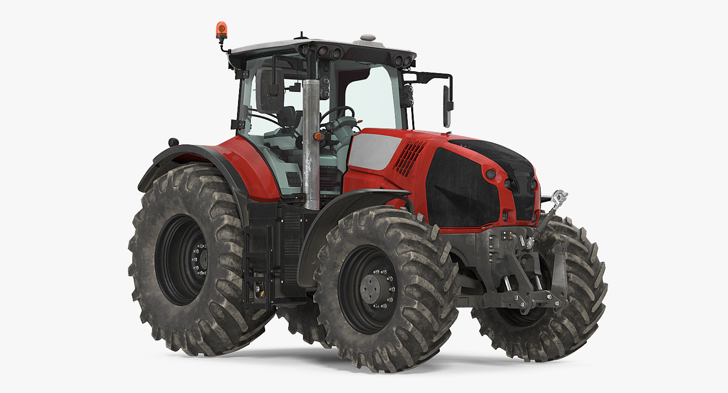 3D model Tractor Dirty Rigged