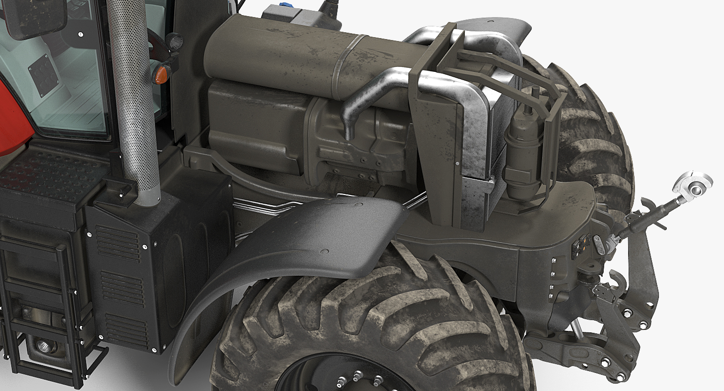 3D model Tractor Dirty Rigged