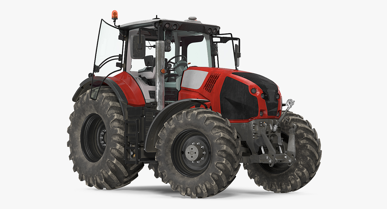 3D model Tractor Dirty Rigged