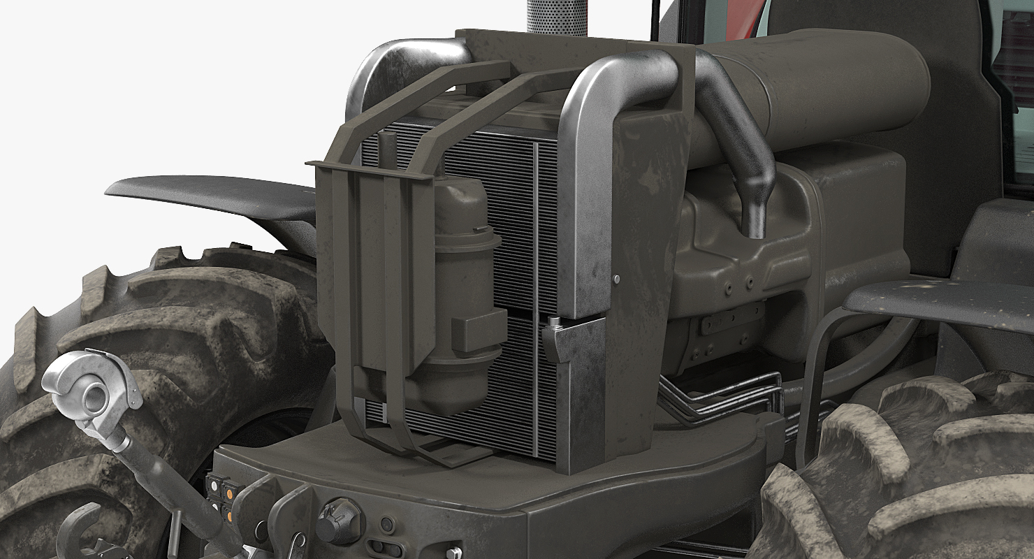 3D model Tractor Dirty Rigged