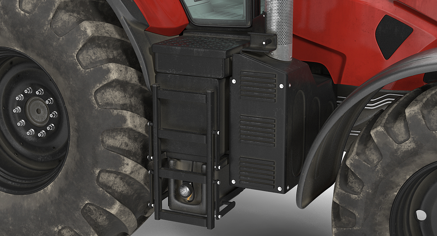 3D model Tractor Dirty Rigged