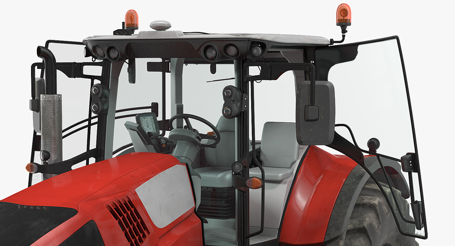 3D model Tractor Dirty Rigged