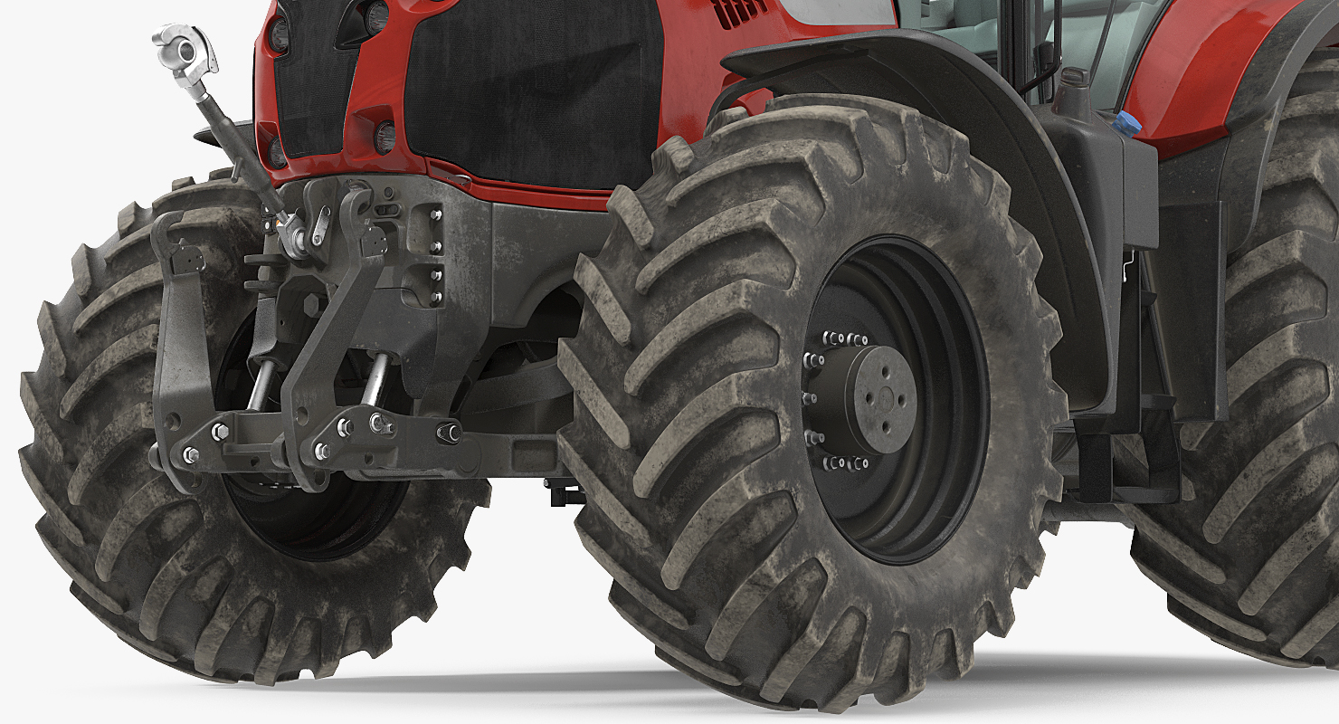 3D model Tractor Dirty Rigged