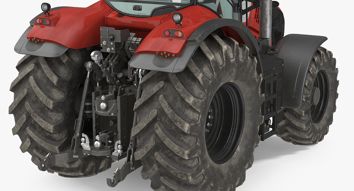3D model Tractor Dirty Rigged