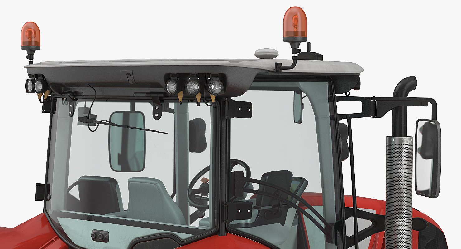 3D model Tractor Dirty Rigged