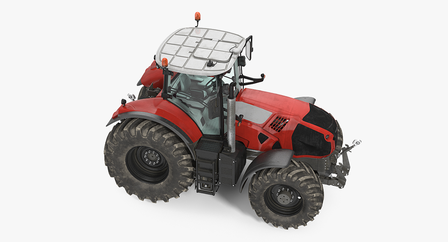 3D model Tractor Dirty Rigged