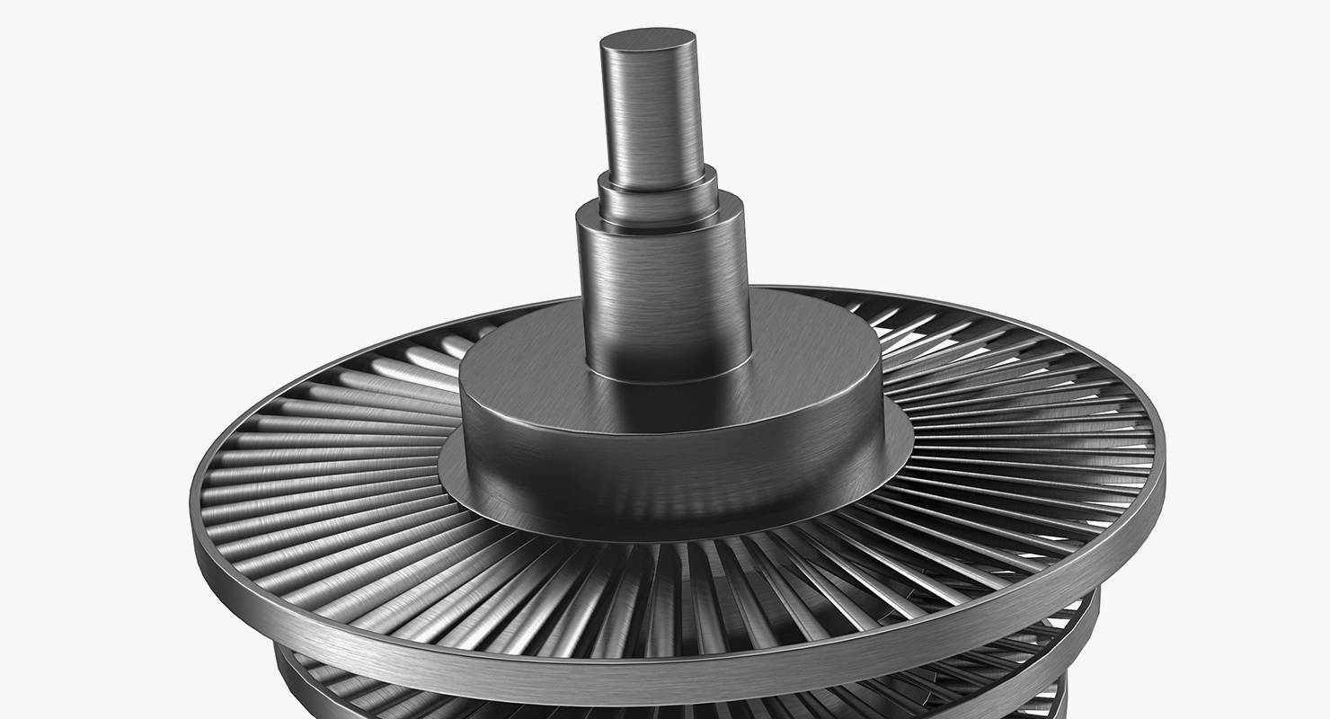 Steam Turbine Rotor 3D model