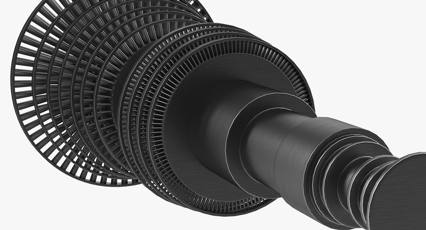 Steam Turbine Rotor 3D model
