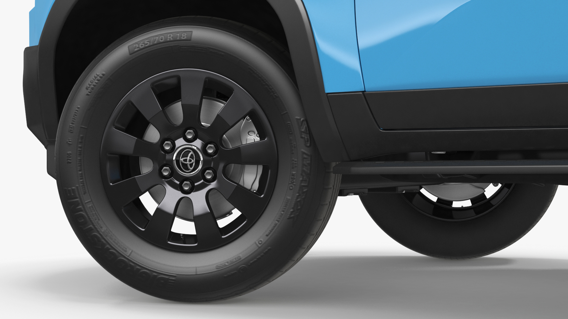 Toyota Land Cruiser 2024 Blue Color Rigged 3D