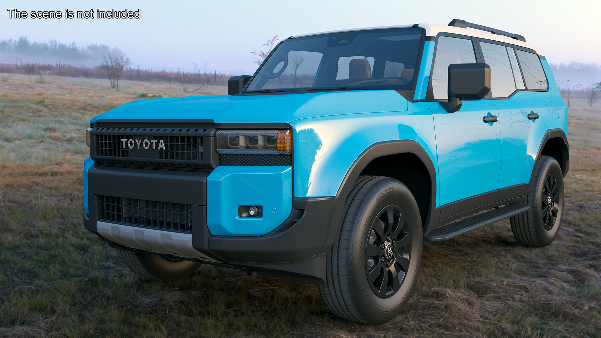 Toyota Land Cruiser 2024 Blue Color Rigged 3D