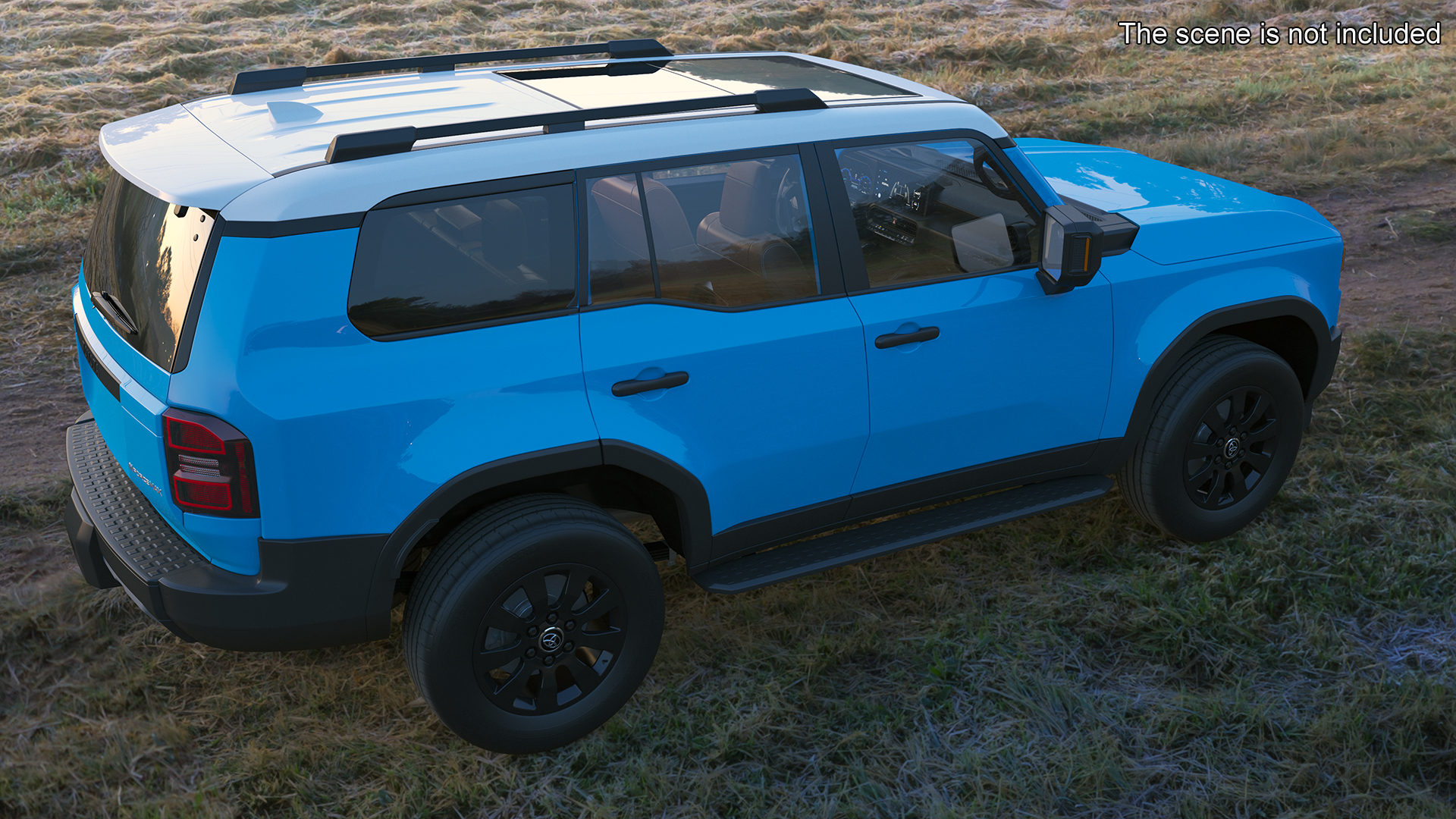 Toyota Land Cruiser 2024 Blue Color Rigged 3D