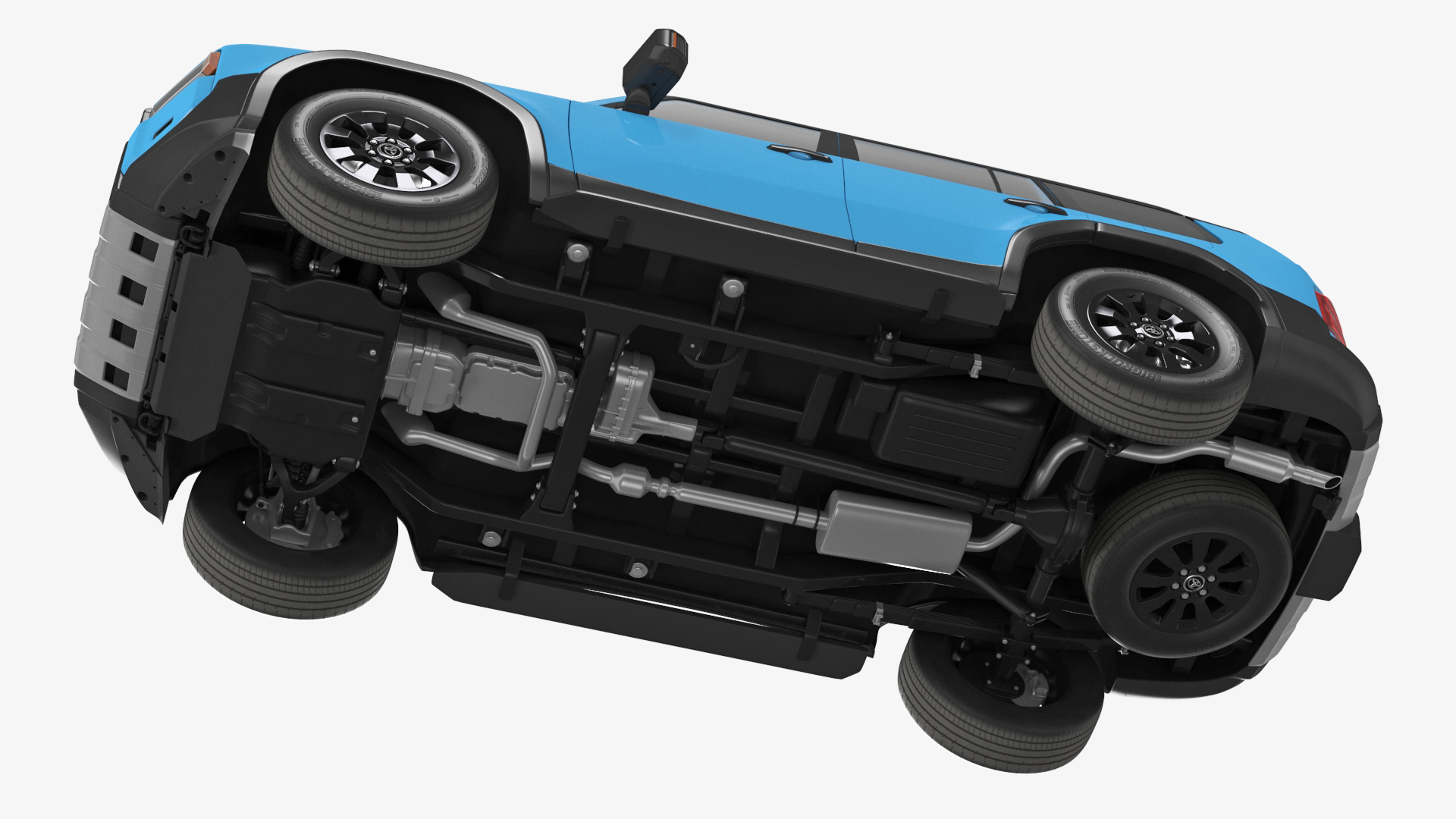 Toyota Land Cruiser 2024 Blue Color Rigged 3D