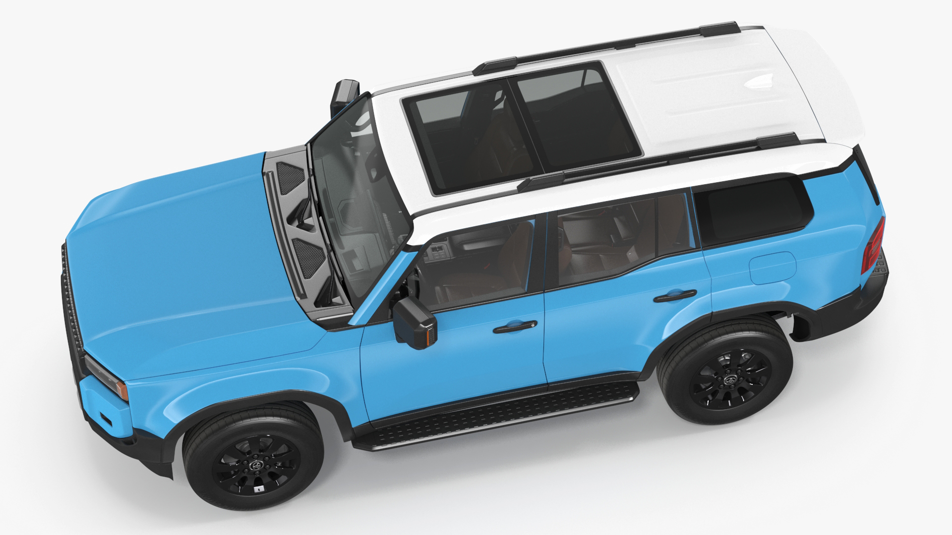 Toyota Land Cruiser 2024 Blue Color Rigged 3D