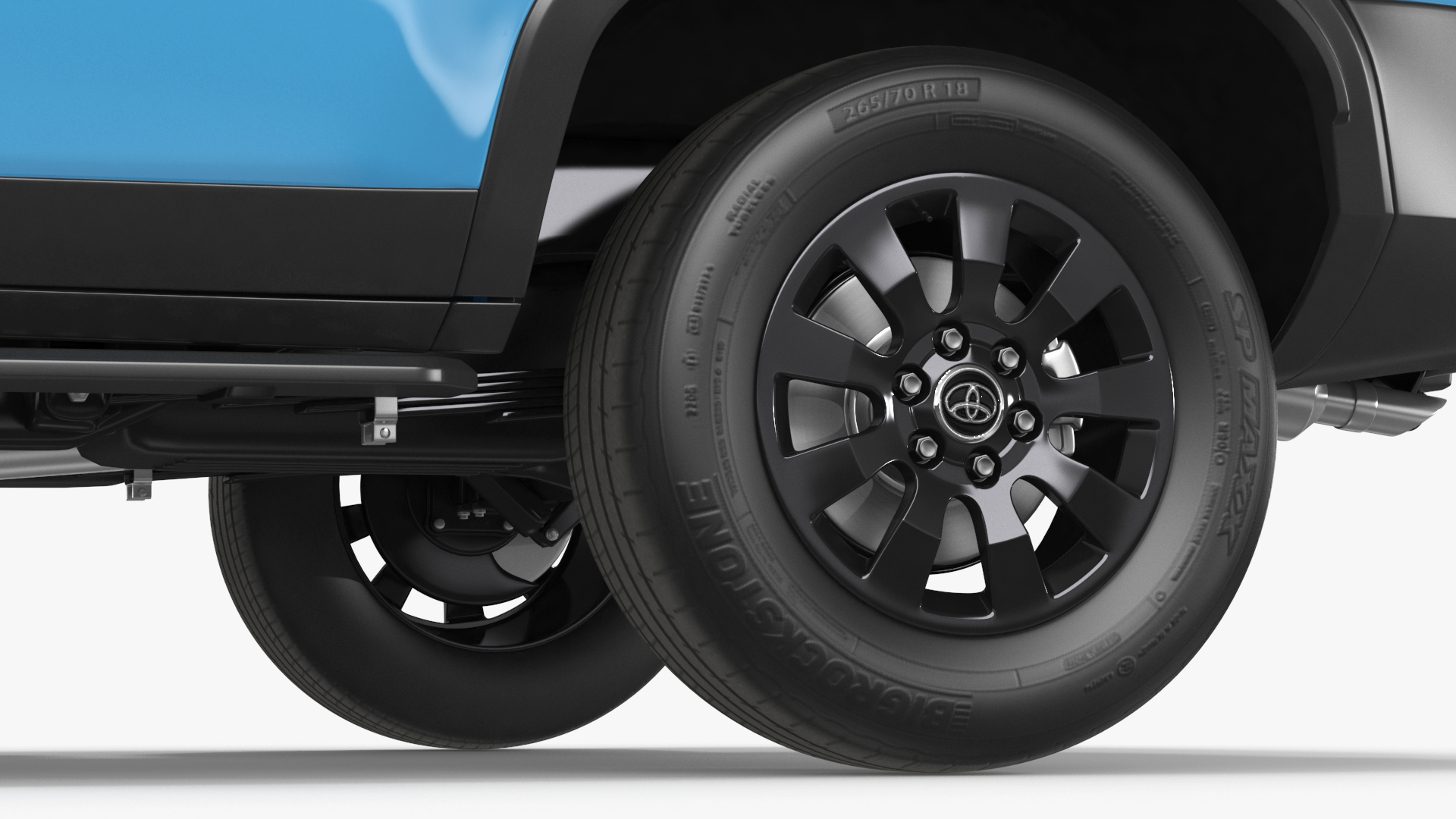 Toyota Land Cruiser 2024 Blue Color Rigged 3D