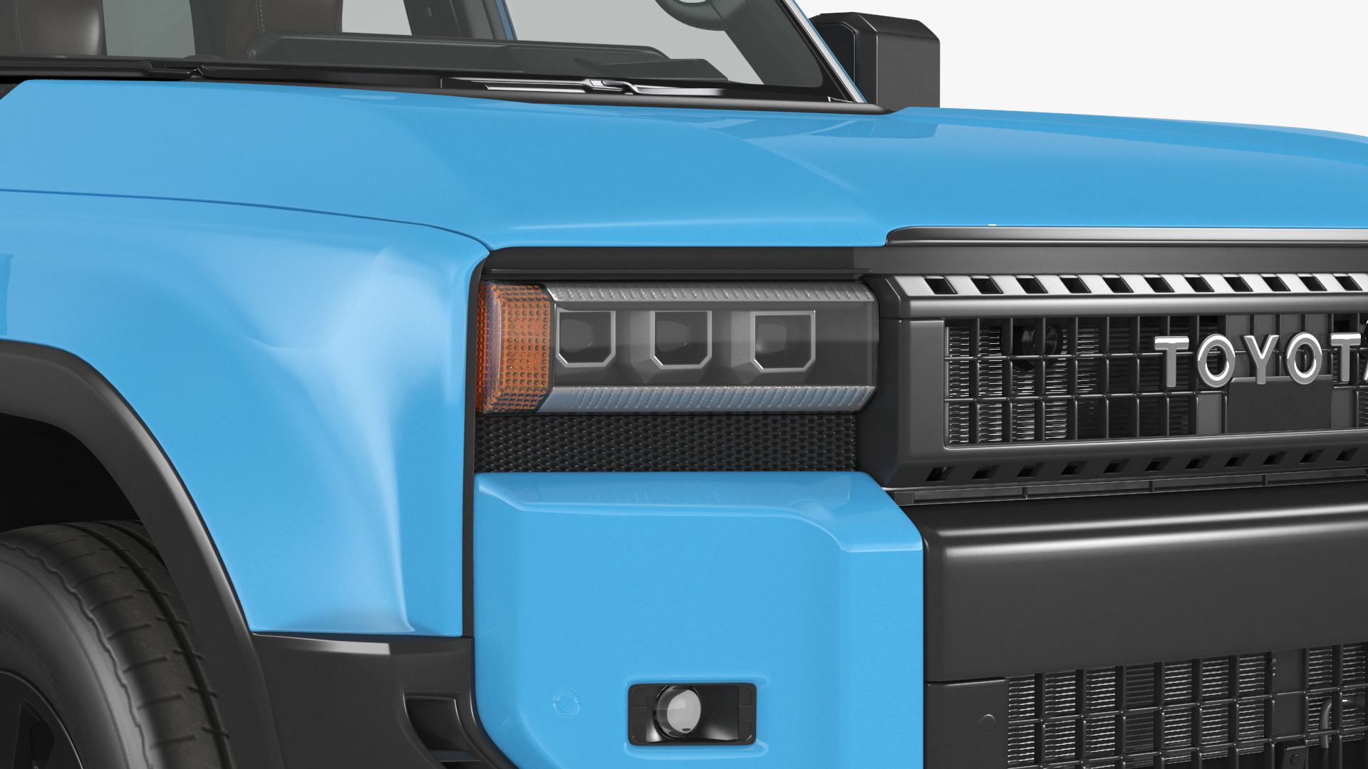 Toyota Land Cruiser 2024 Blue Color Rigged 3D