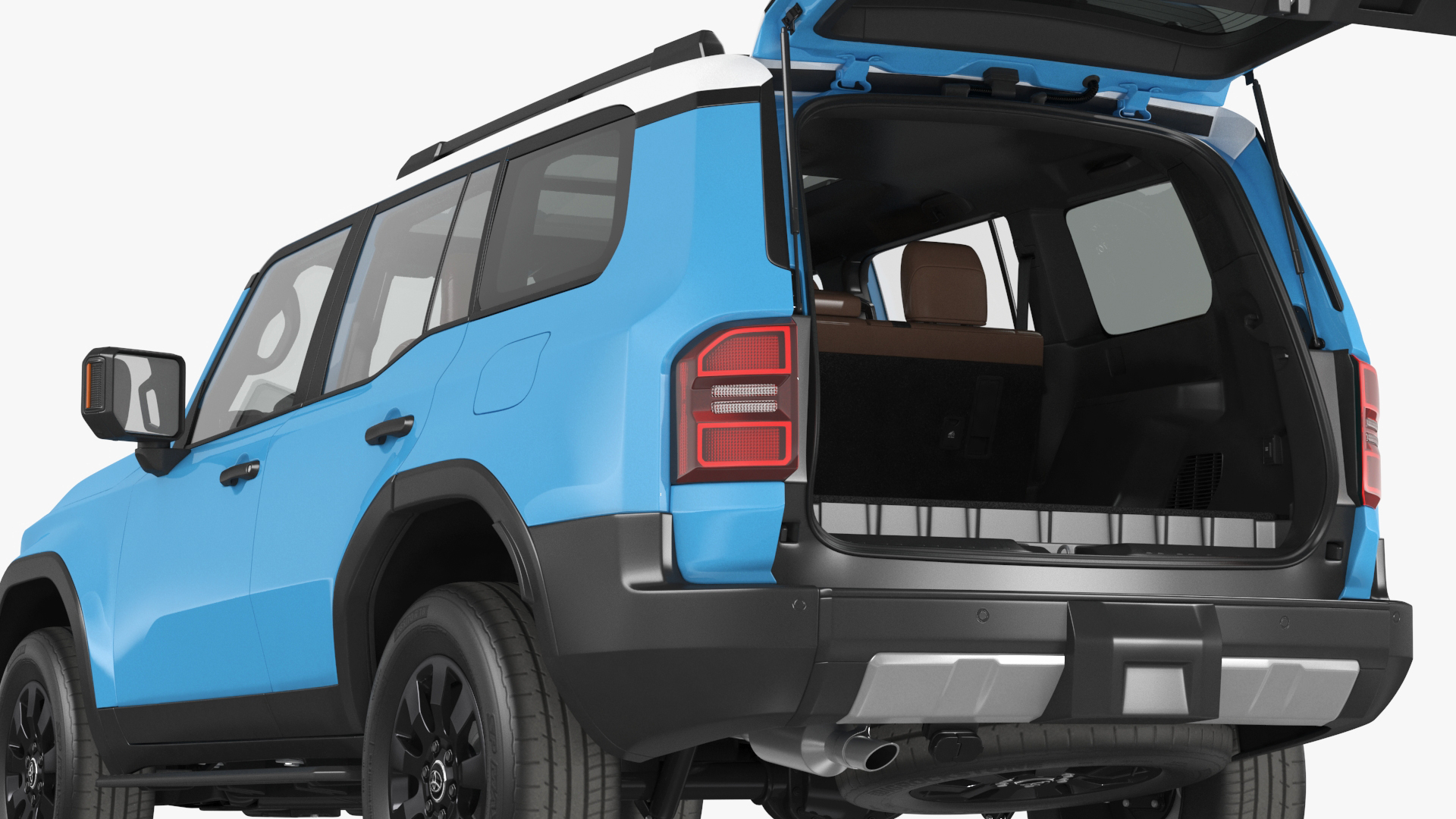 Toyota Land Cruiser 2024 Blue Color Rigged 3D