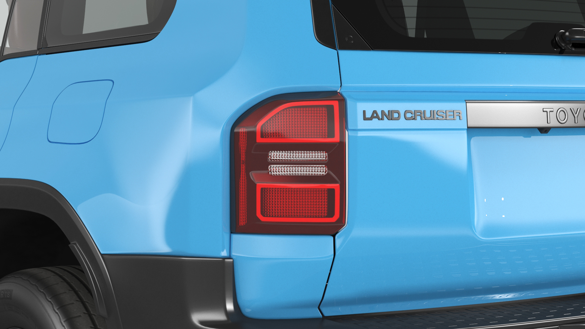 Toyota Land Cruiser 2024 Blue Color Rigged 3D